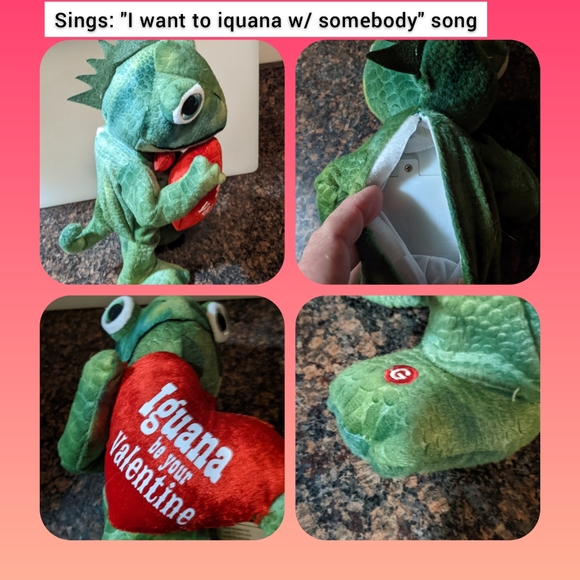 Singing & dancing iguana, sings "I iquana dance w somebody" Whitney Houston song - Picture 2 of 5